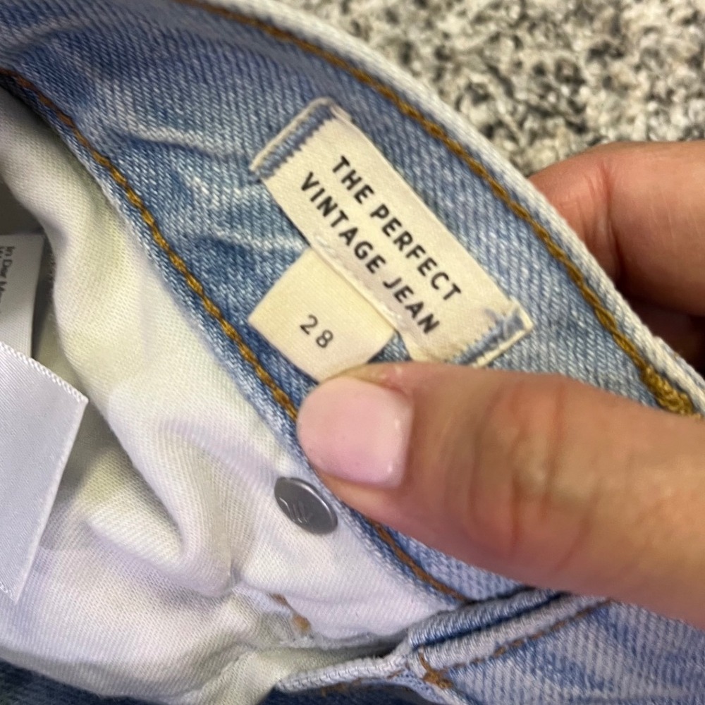 Madewell Perfect Vintage Jean women's 28 Light Wash High Rise Straight Leg Denim - Picture 9 of 14